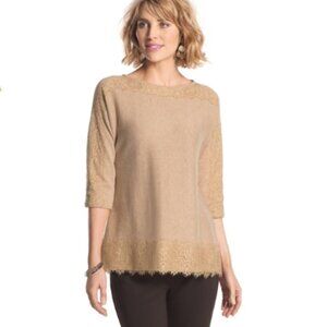 Chico's Amina Lace Sweater  size 4 is a xxl 20